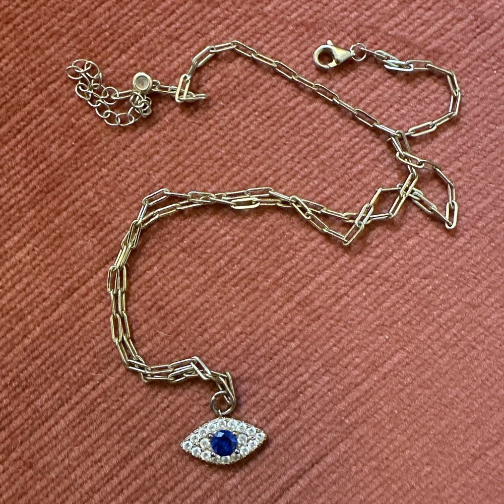 Final price *Gold Evil Eye Necklace with Blue Stone